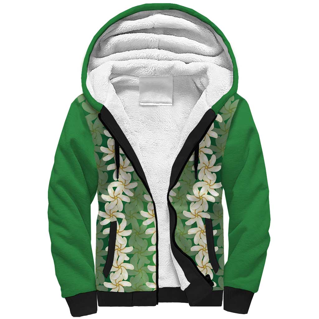 Ia Orana Tahiti Tiare Maori Seamless Style Sherpa Hoodie LT14 Unisex Green - Polynesian Pride