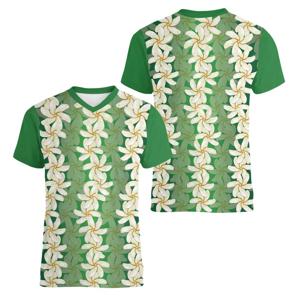 Ia Orana Tahiti Tiare Maori Seamless Style Women V-Neck T-Shirt LT14 - Polynesian Pride