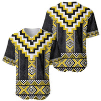 Yellow Taniko Aotearoa Baseball Jersey Niho Taniwha Mix Poutama LT14 - Polynesian Pride