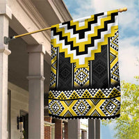 Yellow Taniko Aotearoa Garden Flag Niho Taniwha Mix Poutama LT14 House Flag Yellow - Polynesian Pride
