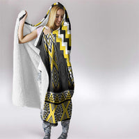 Yellow Taniko Aotearoa Hooded Blanket Niho Taniwha Mix Poutama