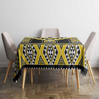 Yellow Taniko Aotearoa Tablecloth Niho Taniwha Mix Poutama LT14 - Polynesian Pride