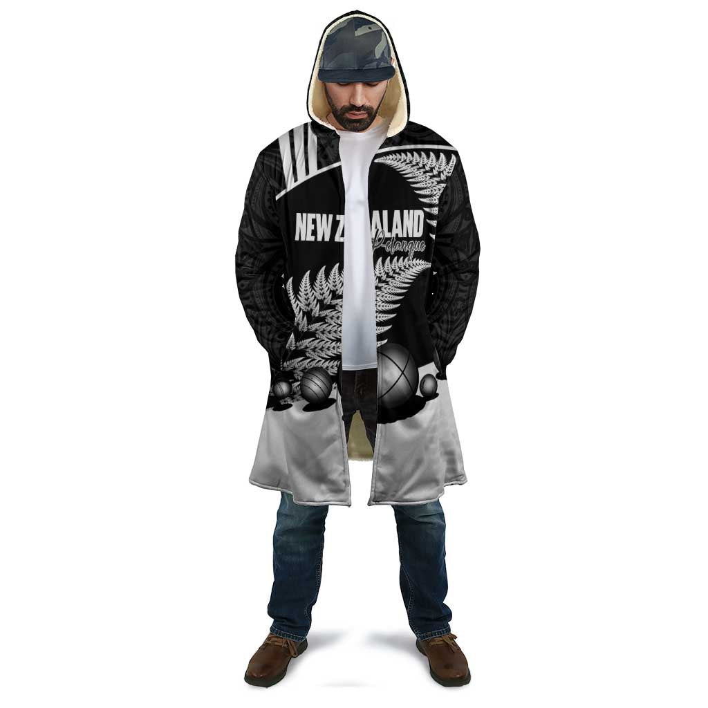 Custom New Zealand Silver Fern Petanque Cloak Aotearoa Maori Pattern