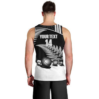 Custom New Zealand Silver Fern Petanque Men Tank Top Aotearoa Maori Pattern