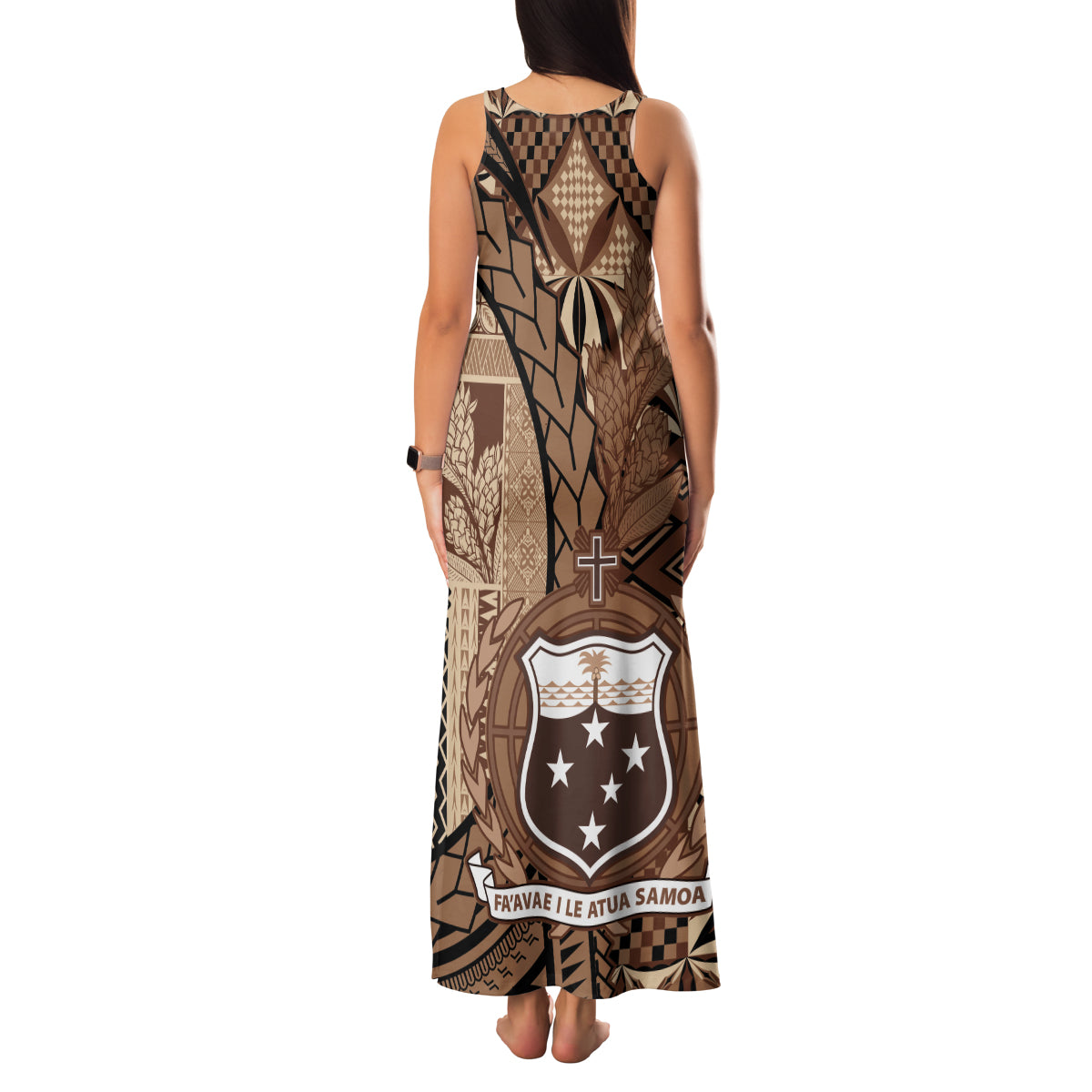 Samoa Siapo Family Matching Tank Maxi Dress and Hawaiian Shirt Happy Independence Day Vintage Vibes