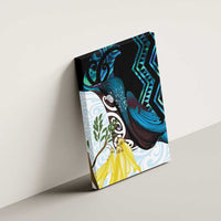 New Zealand Silver Fern Tui Bird Canvas Wall Art Maori Kowhai Paua Shell Taniko Motifs