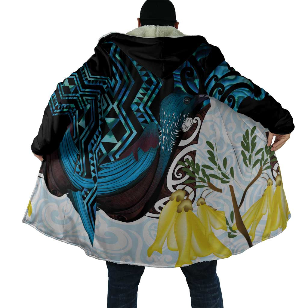 New Zealand Silver Fern Tui Bird Cloak Maori Kowhai Paua Shell Taniko Motifs - Polynesian Pride