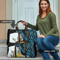 New Zealand Silver Fern Tui Bird Travel Bag Maori Kowhai Paua Shell Taniko Motifs - Polynesian Pride