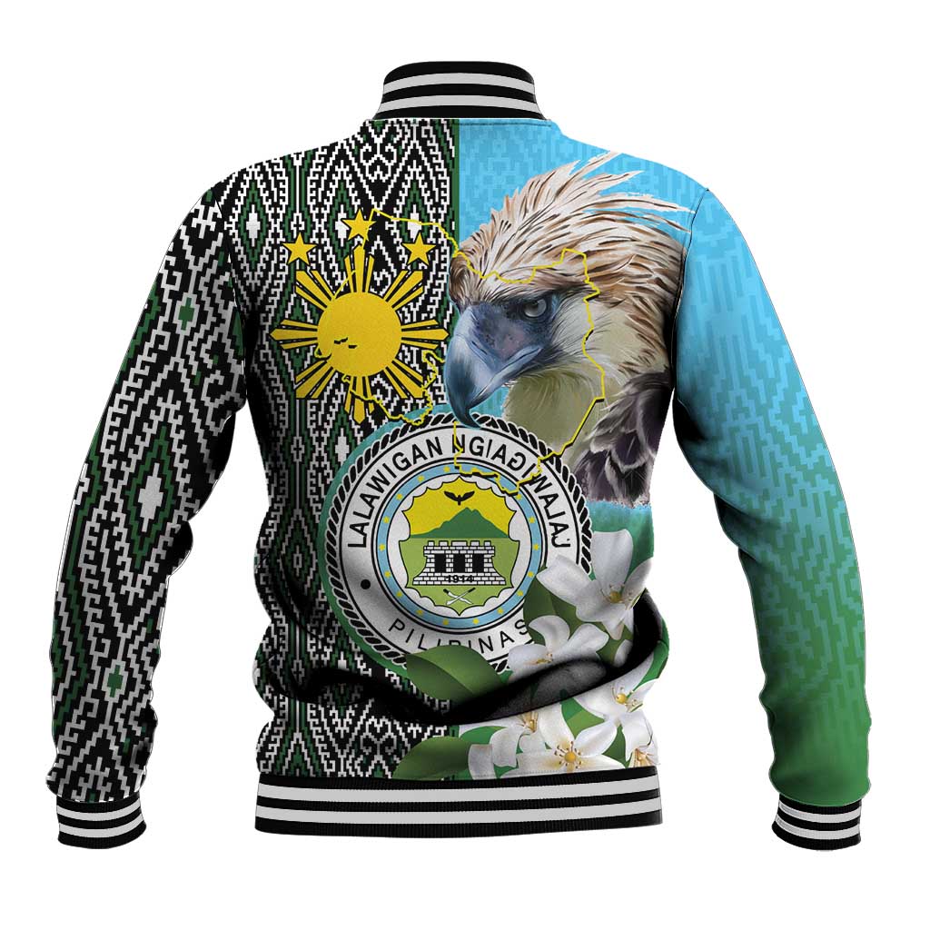 Cotabato Philippines Province Baseball Jacket Filipino Eagle Sampaguita Tinalak Pattern
