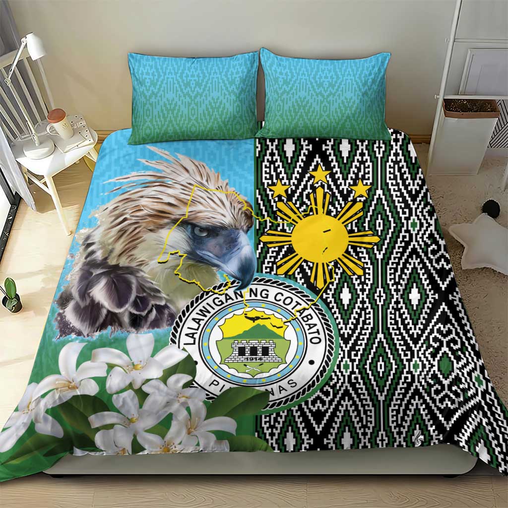 Cotabato Philippines Province Bedding Set Filipino Eagle Sampaguita Tinalak Pattern