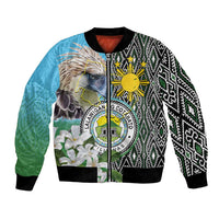 Cotabato Philippines Province Bomber Jacket Filipino Eagle Sampaguita Tinalak Pattern