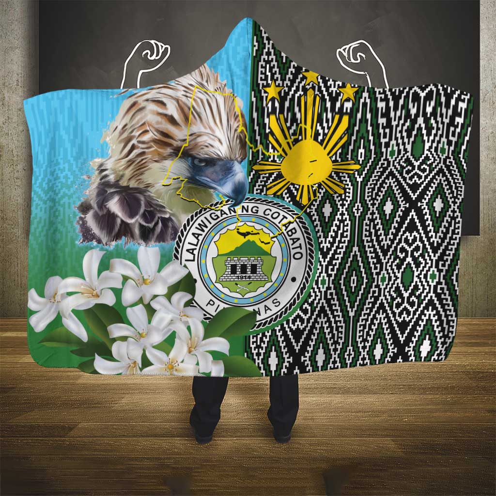 Cotabato Philippines Province Hooded Blanket Filipino Eagle Sampaguita Tinalak Pattern