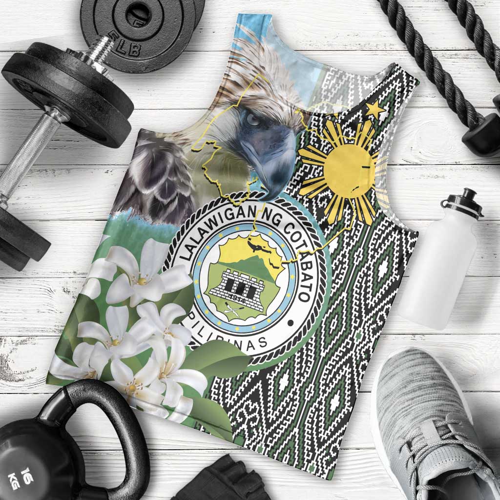 Cotabato Philippines Province Men Tank Top Filipino Eagle Sampaguita Tinalak Pattern