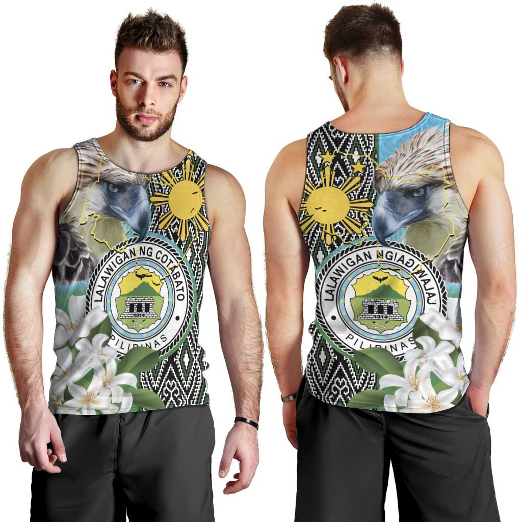 Cotabato Philippines Province Men Tank Top Filipino Eagle Sampaguita Tinalak Pattern