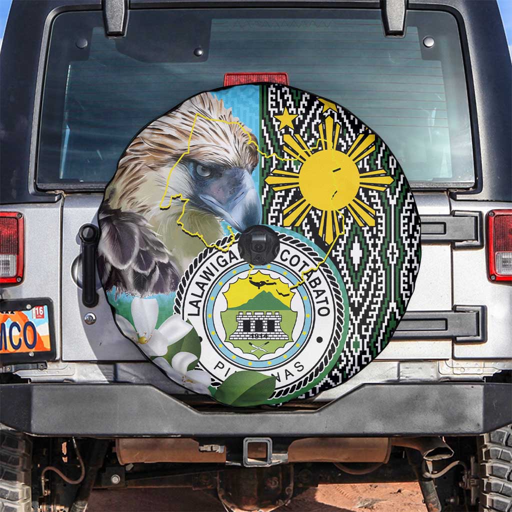 Cotabato Philippines Province Spare Tire Cover Filipino Eagle Sampaguita Tinalak Pattern