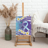 No Story Should End Too Soon Suicide Awareness Canvas Wall Art Purple And Teal Polynesian Ribbon