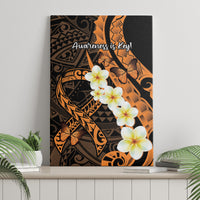 Liver Cancer Awareness Month Canvas Wall Art Awareness Is Key Orange Polynesian Ribbon