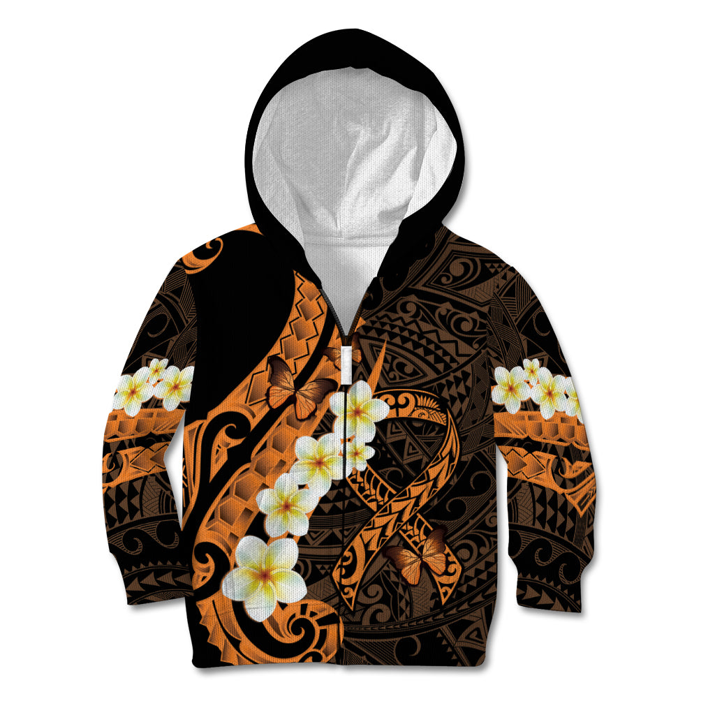 Liver Cancer Awareness Month Kid Hoodie Awareness Is Key Orange Polynesian Ribbon