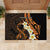 Liver Cancer Awareness Month Rubber Doormat Awareness Is Key Orange Polynesian Ribbon