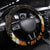 Liver Cancer Awareness Month Steering Wheel Cover Awareness Is Key Orange Polynesian Ribbon