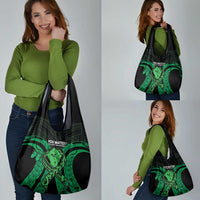 ADHD Awareness Month You Matter Grocery Bag Green Polynesian Ribbon