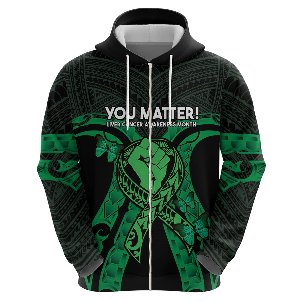 ADHD Awareness Month You Matter Hoodie Green Polynesian Ribbon