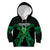 ADHD Awareness Month You Matter Kid Hoodie Green Polynesian Ribbon