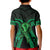 ADHD Awareness Month You Matter Kid Polo Shirt Green Polynesian Ribbon