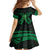 ADHD Awareness Month You Matter Kid Short Sleeve Dress Green Polynesian Ribbon