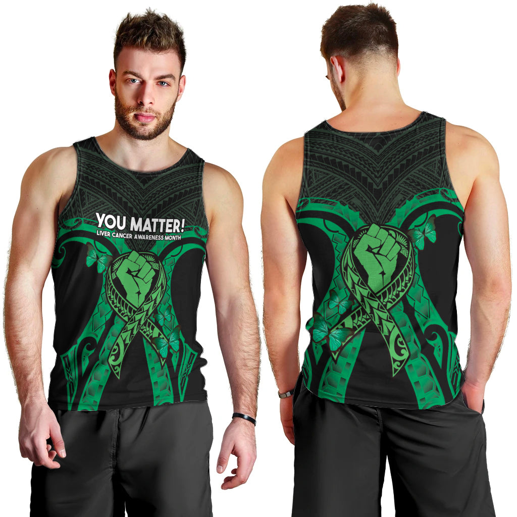 ADHD Awareness Month You Matter Men Tank Top Green Polynesian Ribbon