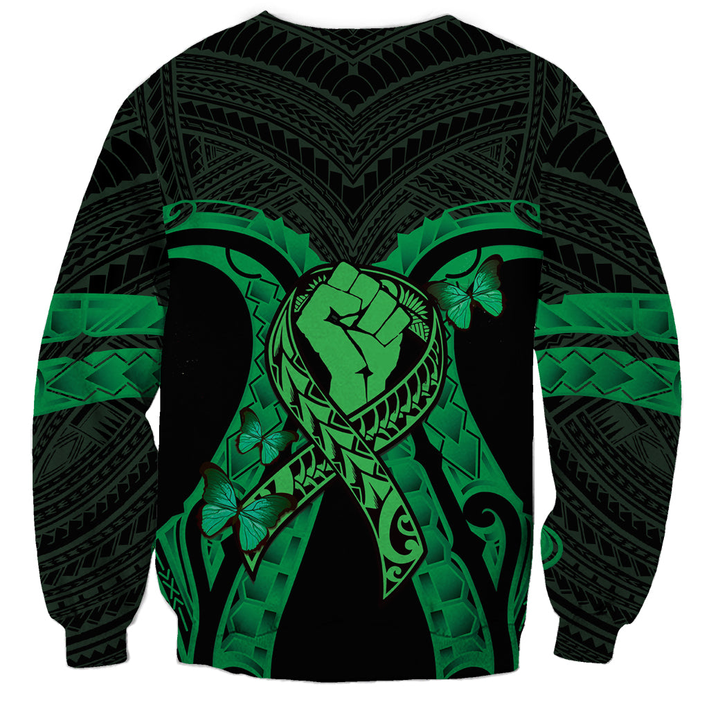 ADHD Awareness Month You Matter Sweatshirt Green Polynesian Ribbon