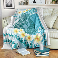 Turquoise Hawaii Shark Tattoo Blanket Frangipani With Polynesian Pastel Version