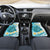 Turquoise Hawaii Shark Tattoo Car Mats Frangipani With Polynesian Pastel Version