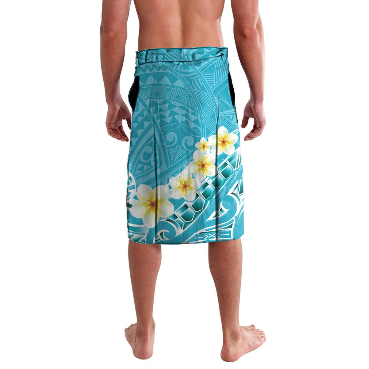 Turquoise Hawaii Shark Tattoo Lavalava Frangipani With Polynesian Pastel Version