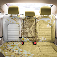 Gold Hawaii Shark Tattoo Back Car Seat Cover Frangipani With Polynesian Pastel Version