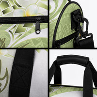 Green Hawaii Shark Tattoo Duffle Bag Frangipani With Polynesian Pastel Version LT14 - Polynesian Pride