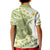 Green Hawaii Shark Tattoo Kid Polo Shirt Frangipani With Polynesian Pastel Version
