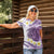 Purple Hawaii Shark Tattoo Women Polo Shirt Frangipani With Polynesian Pastel Version