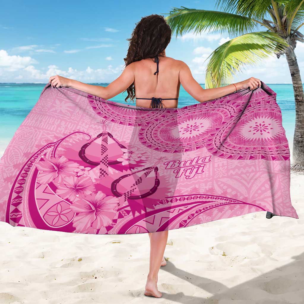 Pink Bula Fiji Sarong Fijian Dance Fan Tapa Cloth Pattern