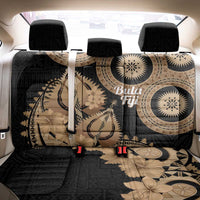 Black Bula Fiji Back Car Seat Cover Fijian Dance Fan Tapa Cloth Pattern