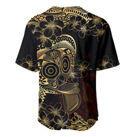 Frangipani Festival Rabaul Baseball Jersey PNG Tribal Baining Mask Tattoo - Polynesian Pride