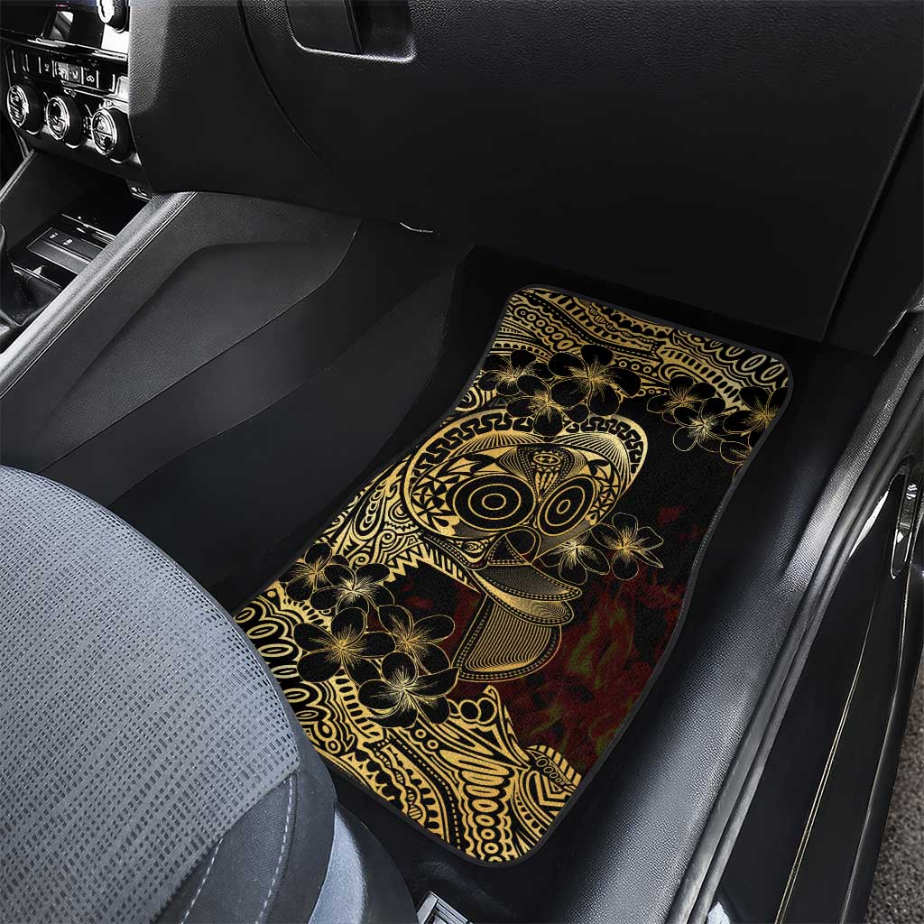 Frangipani Festival Rabaul Car Mats PNG Tribal Baining Mask Tattoo LT14 - Polynesian Pride