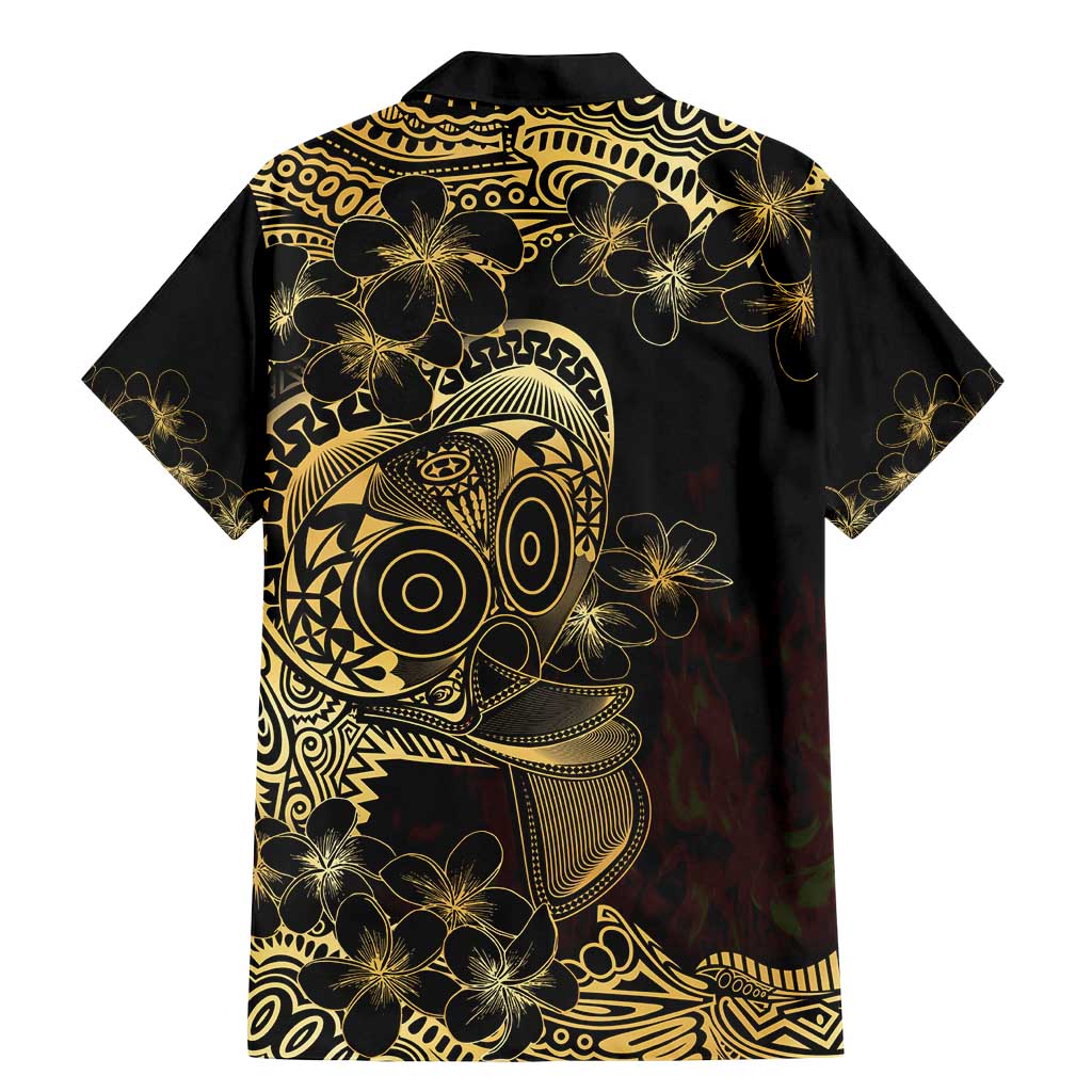 Frangipani Festival Rabaul Family Matching Mermaid Dress and Hawaiian Shirt PNG Tribal Baining Mask Tattoo - Polynesian Pride