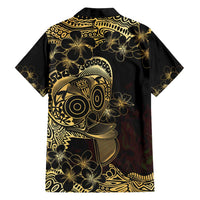 Frangipani Festival Rabaul Family Matching Tank Maxi Dress and Hawaiian Shirt PNG Tribal Baining Mask Tattoo - Polynesian Pride