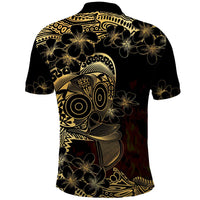 Frangipani Festival Rabaul Polo Shirt PNG Tribal Baining Mask Tattoo - Polynesian Pride
