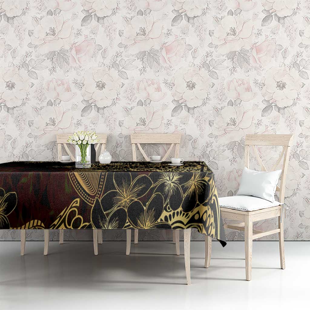 Frangipani Festival Rabaul Tablecloth PNG Tribal Baining Mask Tattoo - Polynesian Pride