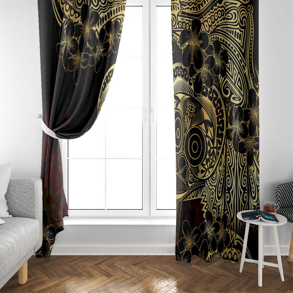Frangipani Festival Rabaul Window Curtain PNG Tribal Baining Mask Tattoo LT14 - Polynesian Pride