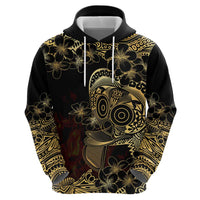 Frangipani Festival Rabaul Zip Hoodie PNG Tribal Baining Mask Tattoo - Polynesian Pride