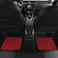 Frangipani Festival Rabaul East New Britain Car Mats Dukduk Dance With Plumeria LT14 Set 2pcs - Back Red - Polynesian Pride