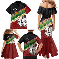 Frangipani Festival Rabaul East New Britain Family Matching Mermaid Dress and Hawaiian Shirt Dukduk Dance With Plumeria LT14 - Polynesian Pride